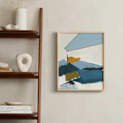 "Blue Sunset II" - Art Print in Steel Blue by Karyn Denten - In a Room
