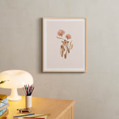 "Bear with Flowers" - Art Print in Tan by Vivian Yiwing - In a Room