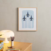 "Air Show" - Art Print in Sunshine by Jen Tips - In a Room