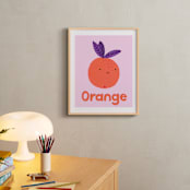 "My Fruity Family II" - Art Print in Light Pink by Marta Crea - In a Room