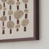 "Paper Pattern" - Art Print in Pecan Brown by Alisa Galitsyna - Frame Close-up
