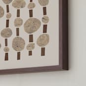 "Paper Pattern" - Art Print in Pecan Brown by Alisa Galitsyna - Frame Close-up