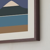 "Horizons Set 4" - Art Print in Purple Peaks by Roseanne Kenny - Frame Close-up