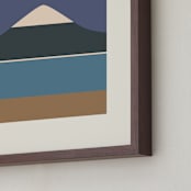 "Horizons Set 4" - Art Print in Purple Peaks by Roseanne Kenny - Frame Close-up