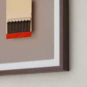 "Unstruck Red" - Art Print in Color Match Red by Andrew McClintock - Frame Close-up
