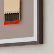 "Unstruck Red" - Art Print in Color Match Red by Andrew McClintock - Frame Close-up