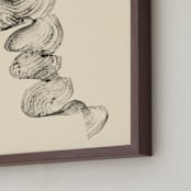 "Abstract Swirls" - Art Print in Vanilla Cream by Rebecca Johnstone - Frame Close-up