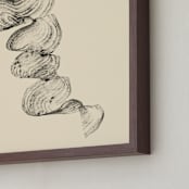"Abstract Swirls" - Art Print in Vanilla Cream by Rebecca Johnstone - Frame Close-up