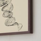 "Abstract Swirls" - Art Print in Vanilla Cream by Rebecca Johnstone - Frame Close-up