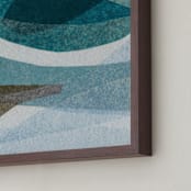 "Swarming" - Art Print in Teal by Carrie Moradi - Frame Close-up