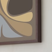 "Affinity I" - Art Print in Sandy Taupe by Dominique Vari - Frame Close-up