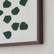 "Within the Lines" - Art Print in Forest Green by Alisa Galitsyna - Frame Close-up