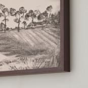"Countryside II" - Art Print in Rose by Teju Reval - Frame Close-up