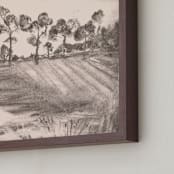 "Countryside II" - Art Print in Rose by Teju Reval - Frame Close-up