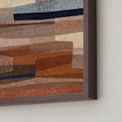 "Paper Pile I" - Art Print in Rust by Carrie Moradi - Frame Close-up
