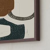 "Color Me Pretty I" - Art Print in Terracotta by Maja Cunningham - Frame Close-up