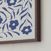 "Bloom 1" - Art Print in Denim by Kelly Watkins - Frame Close-up