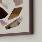 "Compositional Shapes 1" - Art Print in Leather by Melanie Severin - Frame Close-up