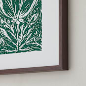"Garden Print" - Art Print in Emerald Forest by Meggy Masters - Frame Close-up