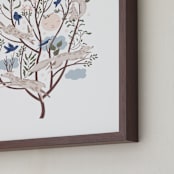 "Tree of Life" - Art Print in Blue Jay by Eve Schultz - Frame Close-up