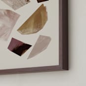 "Compositional Shapes 2" - Art Print in Leather by Melanie Severin - Frame Close-up