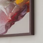 "La Fleur I" - Art Print in Taupe by Karen Kardatzke - Frame Close-up