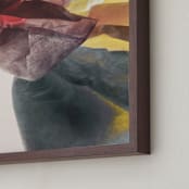 "La Fleur II" - Art Print in Taupe by Karen Kardatzke - Frame Close-up