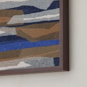 "stormy strata" - Art Print in cobalt by Carrie Moradi - Frame Close-up