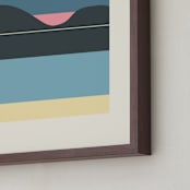 "Horizons Set 2" - Art Print in Beach Bliss Blue by Roseanne Kenny - Frame Close-up