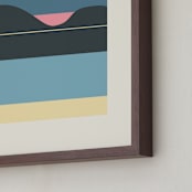 "Horizons Set 2" - Art Print in Beach Bliss Blue by Roseanne Kenny - Frame Close-up
