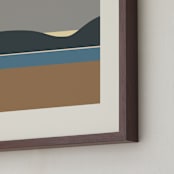 "Horizons Set 1" - Art Print in Earthy Brown by Roseanne Kenny - Frame Close-up