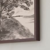 "Countryside I" - Art Print in Rose by Teju Reval - Frame Close-up