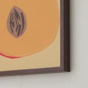 "Peach Pit" - Art Print in Soft Peach by Elliot Stokes - Frame Close-up