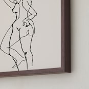 "Transfiguration 02" - Art Print in Ivory Black by Catilustre - Frame Close-up