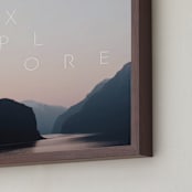"Explore Your World" - Art Print in White by Amy Carroll - Frame Close-up