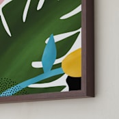 "Tropical Palm" - Art Print in Emerald by Jessica Corliss - Frame Close-up