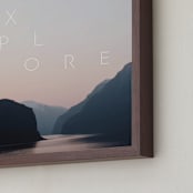 "Explore Your World" - Art Print in Dawn by Amy Carroll - Frame Close-up