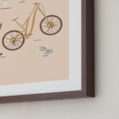 "Cycling Adventure Gear" - Art Print in Blush Pink by Coit Creative - Frame Close-up