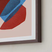 "paper space I" - Art Print in rocket pop by Carrie Moradi - Frame Close-up