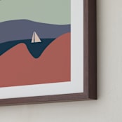 "St Palais" - Art Print in Mint by Alex Roda - Frame Close-up