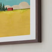 "Playing Field" - Art Print in straw by sue prue - Frame Close-up