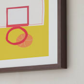 "Basketball Hoop" - Art Print in Slam Dunk Sun by Elliot Stokes - Frame Close-up