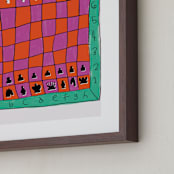 "Colorful Chess" - Art Print in Tropical by Simona Camp - Frame Close-up