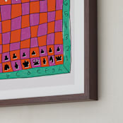 "Colorful Chess" - Art Print in Tropical by Simona Camp - Frame Close-up