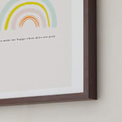 "You Make Me Happy" - Art Print in White by Joyce Pinheiro - Frame Close-up