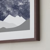 "Into the Nighttime Sky" - Art Print in White by Kirsten McEvenue - Frame Close-up