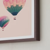 "Follow the Stars" - Art Print in Bubblegum by Caroline Mint - Frame Close-up