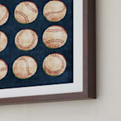 "Dinger 1 Spin Cycle" - Art Print in Navy by Kamala Nahas - Frame Close-up