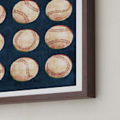 "Dinger 1 Spin Cycle" - Art Print in Navy by Kamala Nahas - Frame Close-up