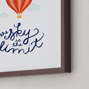 "The Sky is the Limit" - Art Print in Navy Blue by Genna Blackburn - Frame Close-up